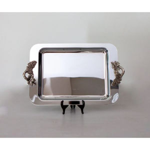 New Arrival Stylish Modern Food Snacks Serving Tray Stainless Steel Tray for Hotel Ware <b>Catering</b> Tea and Coffee Serving Tray - Product Image 3