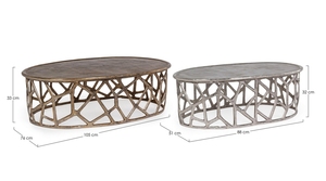 MESA DE CENTRO Y 2 COLORES ORO Y PLATA MEJOR CALIDAD HECHO EN LA INDIA - Product Image 6