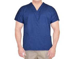 Uniforme d'hôpital OEM 2026 confortable rouge et jaune unisexe en sergé 100 % coton, tenue d'infirmière douce à manches courtes - Product Image 4