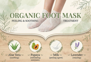 Masque pour les pieds en tissu biologique à base de plantes, marque privée, enrichi en glycérine, soin de la peau, hydratant, adoucissant, lissant, réparation des talons - Product Image 2