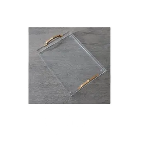 Bandeja acrílica para servir de nuevo artículo con asa para cocina de lujo, comida, bebidas y frutas, desayuno y fiesta, bandeja acrílica decorativa - Product Image 1