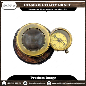 Antique Imitation <b>Nautical</b> Sundial Brass Compass Handmade Engraving Carving Customizable Home <b>Decoration</b> Ornament Gift - Product Image 2