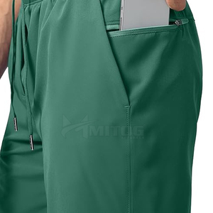 Meilleur matériau Short de course de fitness pour homme quantité minimale de commande bas décontracté motif solide taille élastique vêtements de sport écologiques - Product Image 5