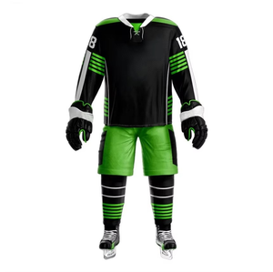 Uniformes de Hockey sobre Hielo OEM de Fábrica, Conjuntos de Alta Calidad Personalizables, Ropa de Entrenamiento 100% Poliéster, Secado Rápido, Transpirable, Antibacteriano - Product Image 3