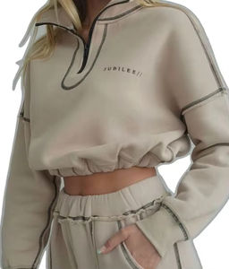 Impresión personalizada de las mujeres de moda Casual Sudadera con capucha de dos piezas Set Lady Digital Print Techniques 2PC Set Girl al por mayor - Product Image 1