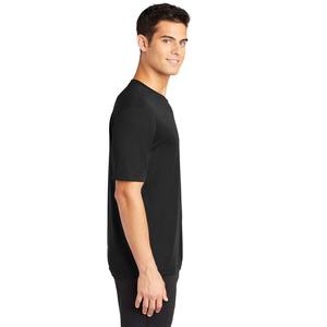 Camiseta de cuello redondo de ajuste moderno de manga corta elástica para hombre - Product Image 3