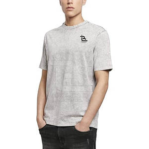 เสื้อเจอร์ซีย์ฟอกสีกรดของผู้ชายเสื้อยืดแขนสั้นระบายอากาศเร็วพิมพ์โลโก้ได้ตามต้องการ - Product Image 1