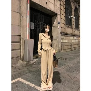 Conjunto de 2 Piezas para Mujer, Estilo Tweed Elegante, Sudadera Deportiva de Verano, Pantalones Holgados, Chaqueta con Capucha, Transpirable y Ecológico - Product Image 6