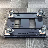 GYIMPEX Enceinte de Scène Extérieure avec Subwoofer Néodyme sur Chariot LASB18-CHARIOT Système Subwoofer Professionnel 18 Pouces Noir