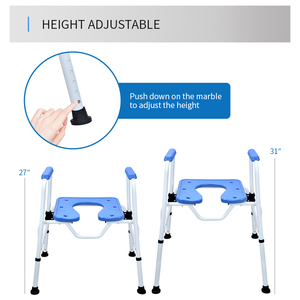 Barre de sécurité et repose-bras réglable 3-en-1, portable et légère, capacité 125 kg, pour toilettes, hôpitaux, soins à <span class=keywords><strong>domicile</strong></span>, <span class=keywords><strong>personnes</strong></span> âgées et handicapées, OEM - Product Image 2