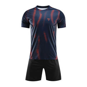 Conjunto de camiseta de fútbol con sublimación personalizada, material transpirable con nombre de equipo y logotipo, uniforme de fútbol de corte automatizado - Product Image 1