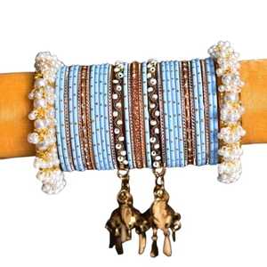 Vente flash Bracelets multicolores Churi pour un usage quotidien Churiyan de haute qualité Colorés Élégants Faits à la main Ensembles de bracelets pour femmes - Product Image 1