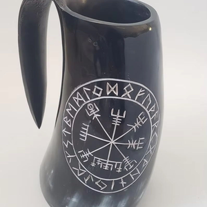 Taza para Beber de Cuerno de Búfalo, Técnica Pulida, Ecológica, Tamaño Grande, Estilo Náutico Moderno por glowin fashion - Product Image 2