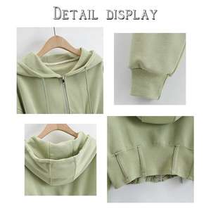 Sweat à capuche de sport décontracté pour femmes impression personnalisée 320g coton sweat de sport d'hiver avec printemps automne sweat à capuche imprimé - Product Image 4