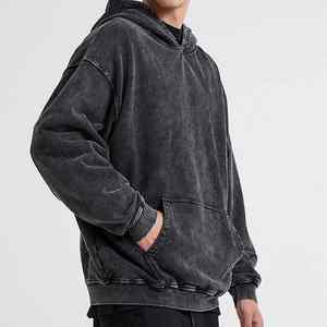 Nueva Llegada: Sudadera con Capucha de Algodón 100% Lavado al Ácido, de Peso Pesado, con Bordado 3D y Diseño de Bolsillo para Hombre - Product Image 5