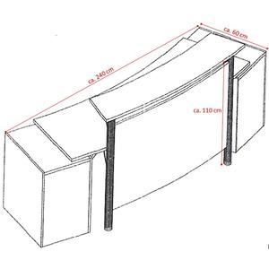 Scrivania Reception Durevole di BREMEN Office Furniture, Design Europeo per Negozi, Hotel, Palestre, Scuole, Bar, Ospedali e Supermercati - Product Image 2