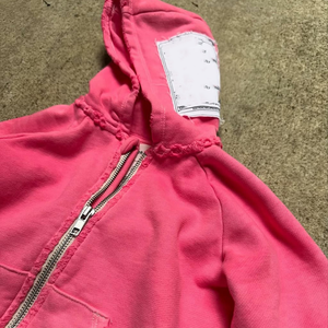 Streetwear 500 Gsm French Terry Zipup Vintage High Quality 100% Cotton Eco-Friendly Heavyweight Embroidery Acid Wash Zip Hoodie - Product Image 4