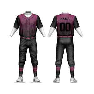 ชุดยูนิฟอร์มเบสบอลซอฟต์บอลคุณภาพดี น้ำหนักเบา สำหรับผู้ชายและผู้หญิง พิมพ์โลโก้ตามสั่ง ออกแบบเองได้ ไซส์ใหญ่ ระบายอากาศได้ดี - Product Image 1