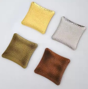 <b>Heat</b>-resistant Scratchproof Aluminum <b>Coasters</b> with Smooth Metallic Finished Perfect for Serving Beverages Indoors - Product Image 6