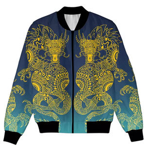 Chaquetas de sublimación para mujer con cremallera, diseñe su propio diseño de moda, chaqueta de sublimación de bombardero de satén para hombres - Product Image 2