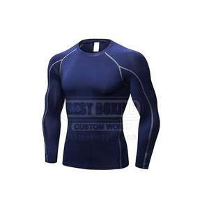 Venta al por mayor de material Diseña tu propio color contras trajes de compresión hombres transpirables entrenamiento fitness trajes de compresión - Product Image 2