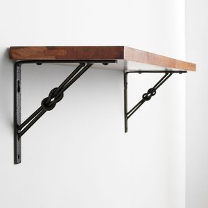 Supports muraux en métal, design personnalisé, fer métallique, style moderne, structure triangulaire, finition poudrée, supports pour étagères - Product Image 2