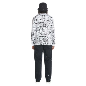 Camisa blanca de boceto gráfico completo Teddy Fresh-Camisa con estampado artístico única y de moda para la moda de estilo callejero - Product Image 2