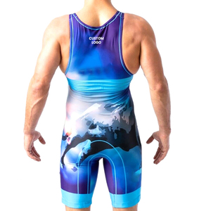 Top fournisseur Sublimation de la plus haute qualité imprimé fait à la main sur mesure vêtements d'entraînement hommes maillots de lutte - Product Image 6