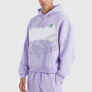 Ensemble de survêtement uni évasé pour homme, sweat à capuche et pantalon de jogging, deux pièces, coupe oversize, décontracté, respirant, streetwear, logo personnalisé - Product Image 3