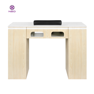 Mesa de uñas de MDF moderna con tapa de mármol de Vietnam, precio de fábrica al por mayor, muebles de salón de manicura, escritorio de salón de manicura - Product Image 1