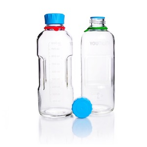 Bouteille utilitaire transparente en HDPE de 3000ml avec bouchon à vis et étiquette de bouteille inscriptible Équipement de laboratoire étanche et rechargeable - Product Image 6