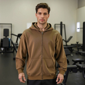 Sudadera con Capucha Premium Unisex, Cierre Completo, Talla Grande, Forro Sólido, Estilo Vintage, 100% Algodón French Terry, Ropa Urbana Casual de Invierno - Product Image 2