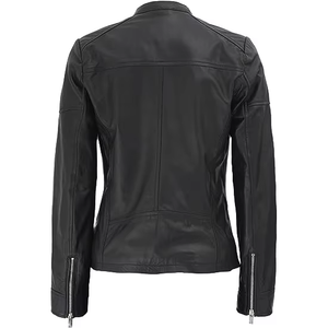 Chaqueta de Cuero para Mujer/Chaqueta de Cuero Genuino para Mujer/Chaqueta de Cuero Corta para Mujer - Product Image 3