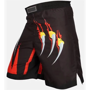 High Quality Custom Logo Printing Elastic Waist Polyester MMA Grappling Training <b>Shorts</b> Breathable Comfortable Quick Dry Made - Product Image 4