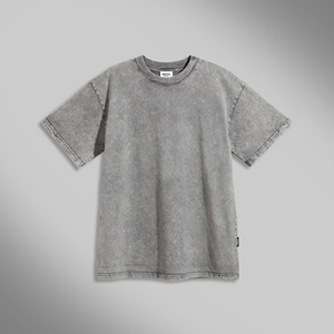 Logotipo personalizado Gimnasio Camisetas Hombres Mujeres Ropa activa al aire libre Lavado ácido Cuello Manga corta 100% algodón Fábrica de proveedores de Vietnam - Product Image 2