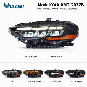 Vland ไฟหน้ารถ LED ด้านหน้าแบบกำหนดเองสำหรับ <span class=keywords><strong>Ford</strong></span> <span class=keywords><strong>Mustang</strong></span> S550 GT <span class=keywords><strong>2018</strong></span> 2019 2020 2021 2022 2023 2024 - Product Image 4