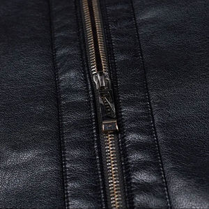 Chaqueta de Cuero para Hombre con Cuello Alto y Logotipo Personalizado en la Parte Delantera, Diseño Moderno, Ropa Casual, Buen Precio - Product Image 5