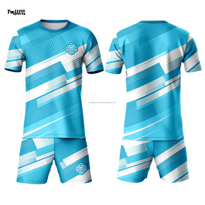 Ensemble de maillots de football en polyester 100% personnalisé OEM Uniforme de football blanc d'entraînement d'équipe pour hommes et enfants avec chaussettes de sport personnalisées - Product Image 3