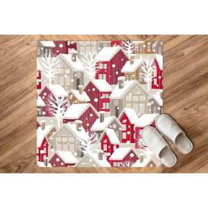 Tapis imprimé sur le thème de l'hiver - Noël, Paysage, Imprimé en 3D, Accent, Fin, Extérieur, Petit, Vue sur la maison, Tapis en chenille - Product Image 5