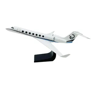 Avião modelo de resina para aviões de negócios Gulfstream G550ER, escala 1/200, de alta qualidade, 30 cm