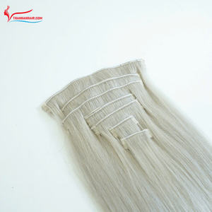 Extensiones de Cabello Humano Vietnamita 100% de Alta Calidad, Disponibles en Color Plateado, Piezas al por Mayor con Clip - Product Image 5