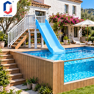 Toboggan de piscine en fibre de verre, toboggan aquatique en FRP pour piscine extérieure, jardin, parc, aire de jeux, toboggan de piscine sur mesure - Product Image 6