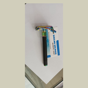 มีดโกนแบบขอบคู่สไตล์วินเทจคลาสสิกแบบกำหนดเองพร้อมใบมีดสแตนเลสดีไซน์ตราโลโก้ตามต้องการ - Product Image 1