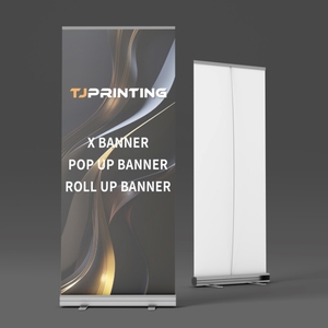 للبيع بالجملة لافتات قابلة للسحب لفة لأسفل لافتة حامل شاشة لفة الألومنيوم - Product Image 6