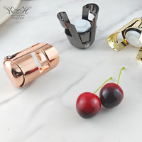 Bouchon de conservation en silicone et acier inoxydable à double oreille pour vin et champagne, avec bouchon en liège métallique étincelant