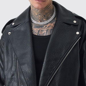 New Arrival <b>Men</b> Heavyweight Cowhide Shearling <b>Leather</b> <b>Jacket</b> Winter Season Proper Design with <b>Faux</b> Fur Sheepskin - Product Image 4