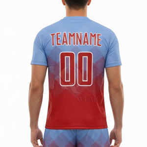 Maillot d'équipe personnalisé par sublimation, manches courtes, grande taille, tissu polyester de haute qualité, commandes en gros - Product Image 4