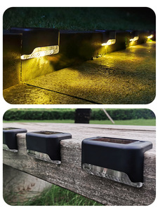 ไฟสวน LED พลังงานแสงอาทิตย์ แผงโซลาร์เซลล์ กันน้ำ IP44 แสงวอร์มไวท์ 3500K สำหรับติดผนัง ระเบียง รั้ว กำแพง บันได ทางเดิน สนามหญ้า - Product Image 4