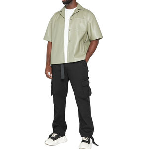 Camisas de Cuero Genuino para Hombre, Diseño de Alta Calidad, Servicio OEM Nuevo, Transpirables y Cómodas, Manga Larga - Product Image 2