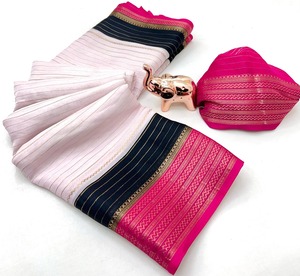 Boutique DE LA India, la mayoría de las exportaciones, venta elegante, Sari estampado, última calidad premium exclusiva, Ropa Étnica tradicional, ropa de novia - Product Image 3